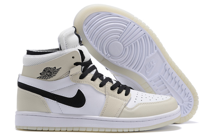 Women's Running Weapon Air Jordan 1 Cream/White Shoes 0237 Women's Running Weapon Air Jordan 1 Cream/White Shoes 0237